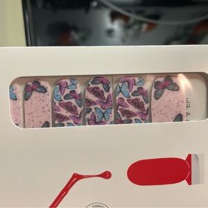 Color Street Pink and Blue Butterfly Nail Strips